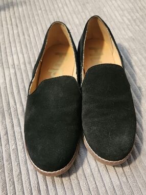 Hush Puppies Wren Black Suede Slip-On Loafers